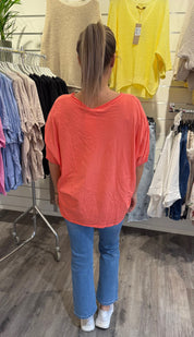 Maja- Tshirt - Stjärna - Korall
