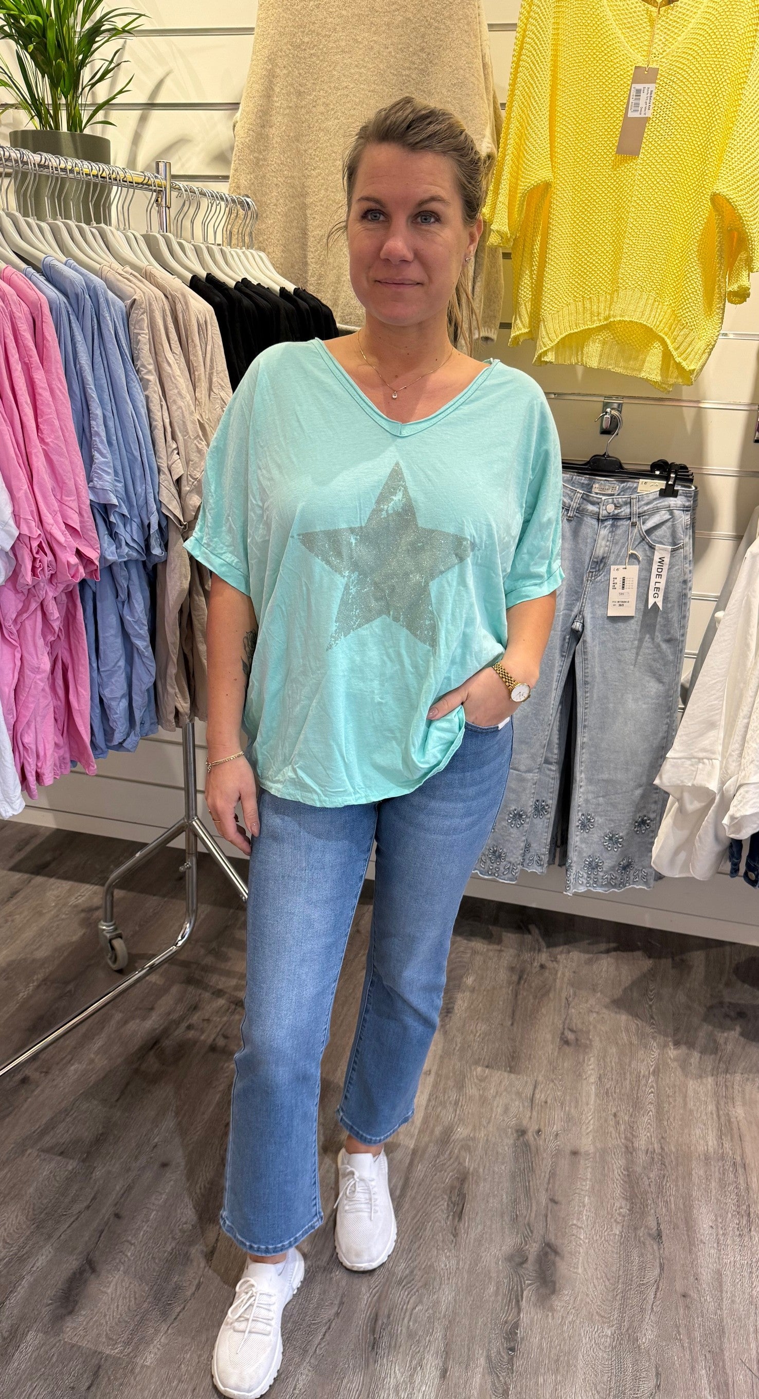 Maja- Tshirt - Stjärna - Mint