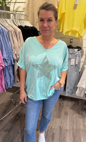 Maja- Tshirt - Stjärna - Mint