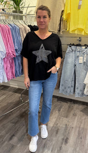 Maja- Tshirt - Stjärna - Svart