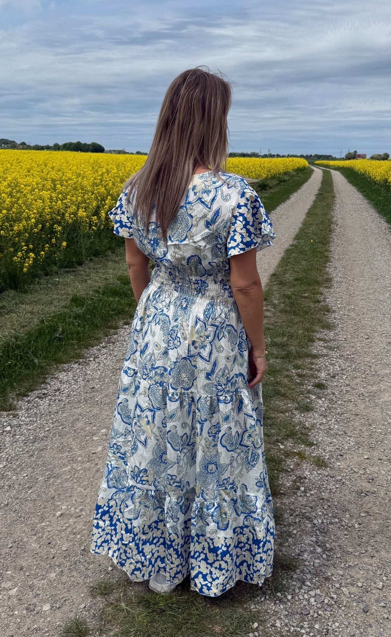 Mindy Klänning mönster Blå 402-B8