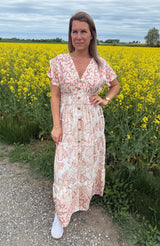 Mindy Klänning mönster Rosa 402-B8