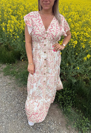 Mindy Klänning mönster Rosa 402-B8