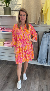 Olivia - Tunika - Orange/Cerise- Nyhet