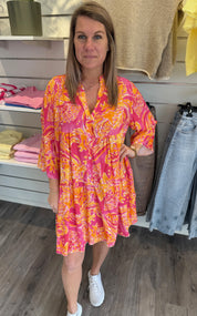 Olivia - Tunika - Orange/Cerise- Nyhet