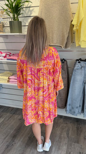 Olivia - Tunika - Orange/Cerise- Nyhet