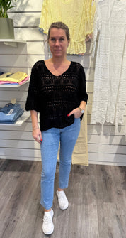 Paula - Virkad Topp - Svart