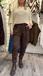 Raffaella  - Byxa med resår - Choco