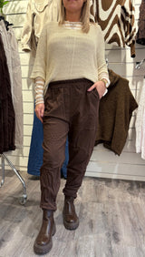 Raffaella  - Byxa med resår - Choco