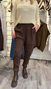 Raffaella  - Byxa med resår - Choco