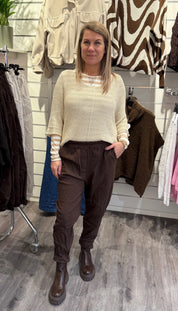 Raffaella  - Byxa med resår - Choco