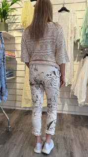 Rosabel  - Byxor med Knyt  - Beige