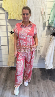 Emmy- Set- Mönster- Rosa