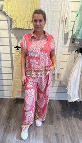 Emmy- Set- Mönster- Rosa