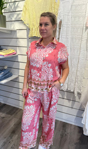 Emmy- Set- Mönster- Rosa