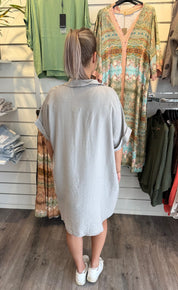 Kajsa Längre skjorta Taupe