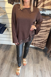 Smilla Blus satin Choco