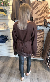 Smilla Blus satin Choco