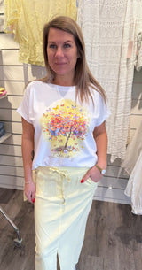 Linda - Tshirt - Träd - Gul