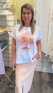 Linda - Tshirt - Träd - Rosa