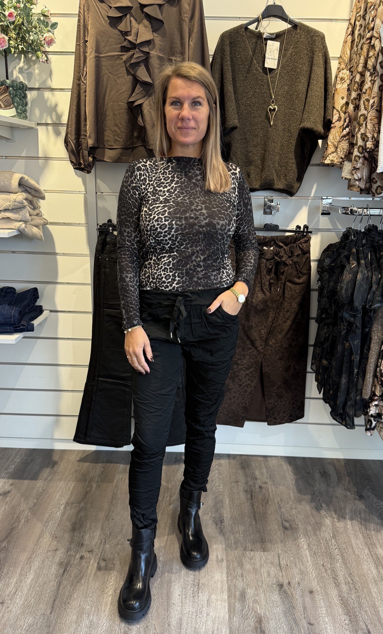 Trina Meshtopp leo Svart