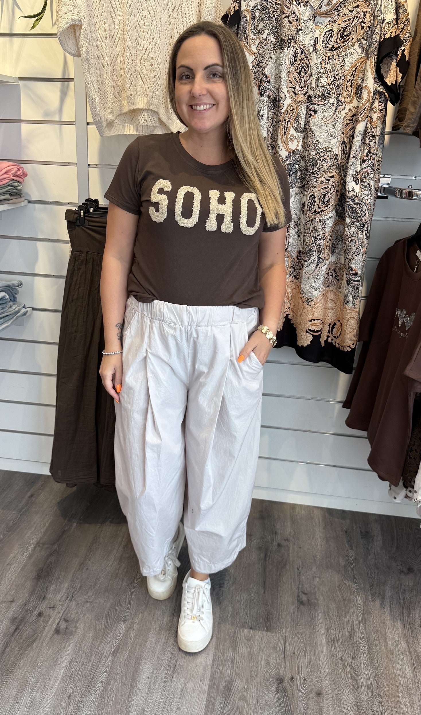 Adorina Byxor Beige