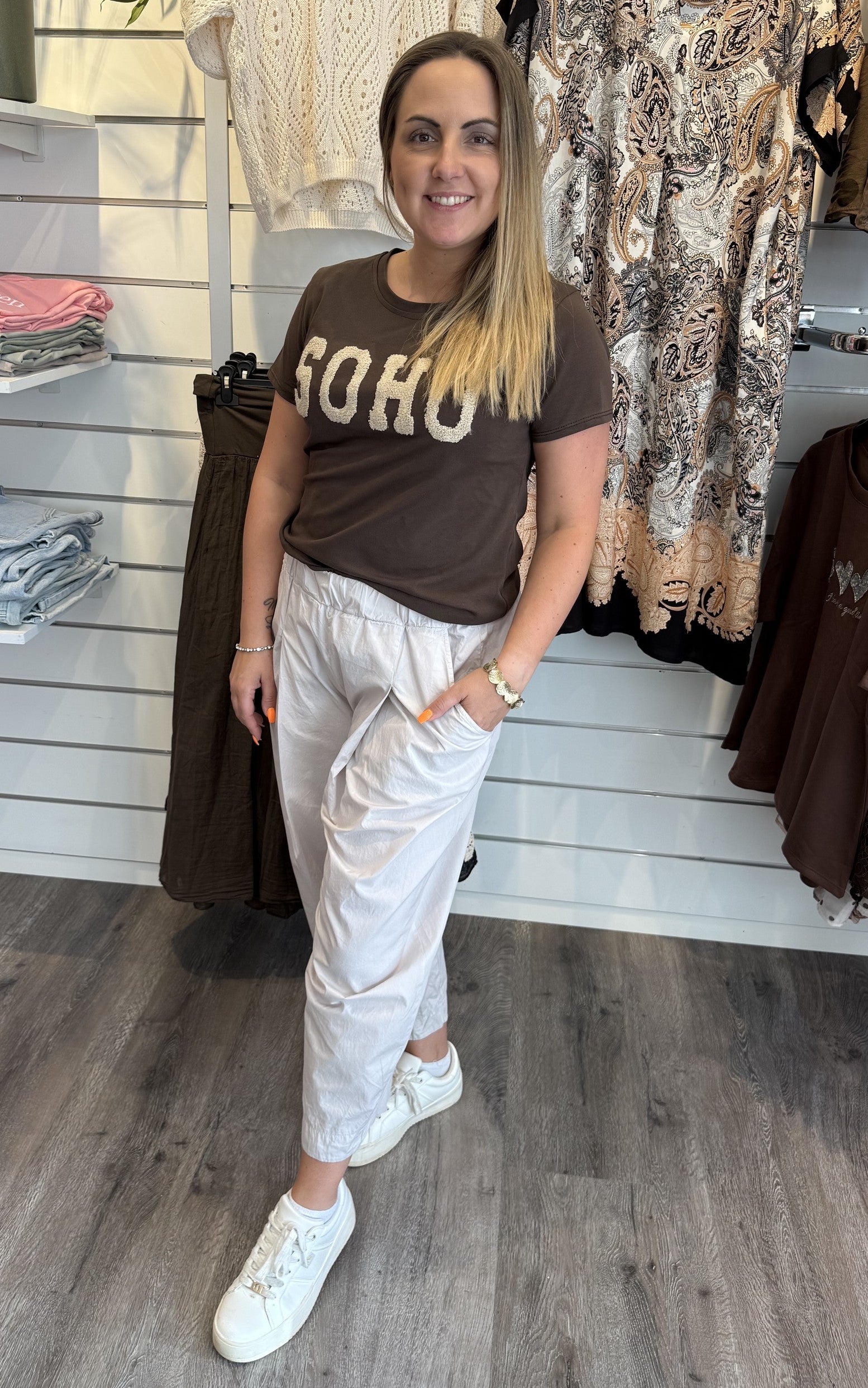 Adorina Byxor Beige