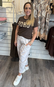Adorina Byxor Beige