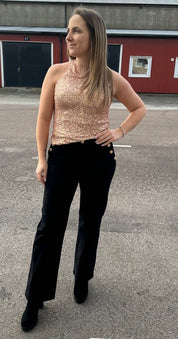 Agnes -  Paljettlinne - Rose/Guld- Nyhet
