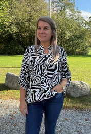 Aida - Blus - Zebra - Svart - Nyhet