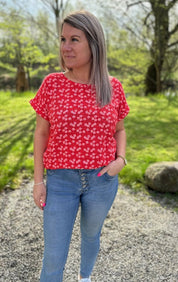 Alexa - Topp - Flower -Korall - Nyhet