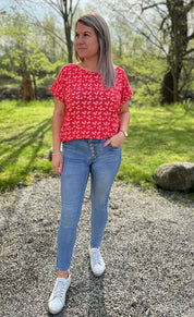 Alexa - Topp - Flower -Korall - Nyhet