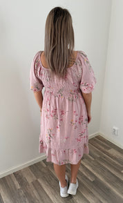 Alexa - Klänning- Flower -Rosa- Nyhet