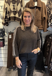 Alida stickad tröja choco