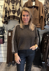 Alida stickad tröja choco