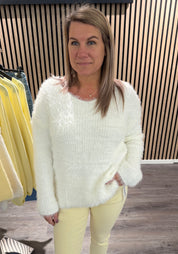 Alissa - Flufftröja-  Cream