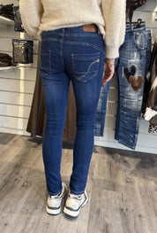 Amie jeans med knappmix 98683 Mörkdenim