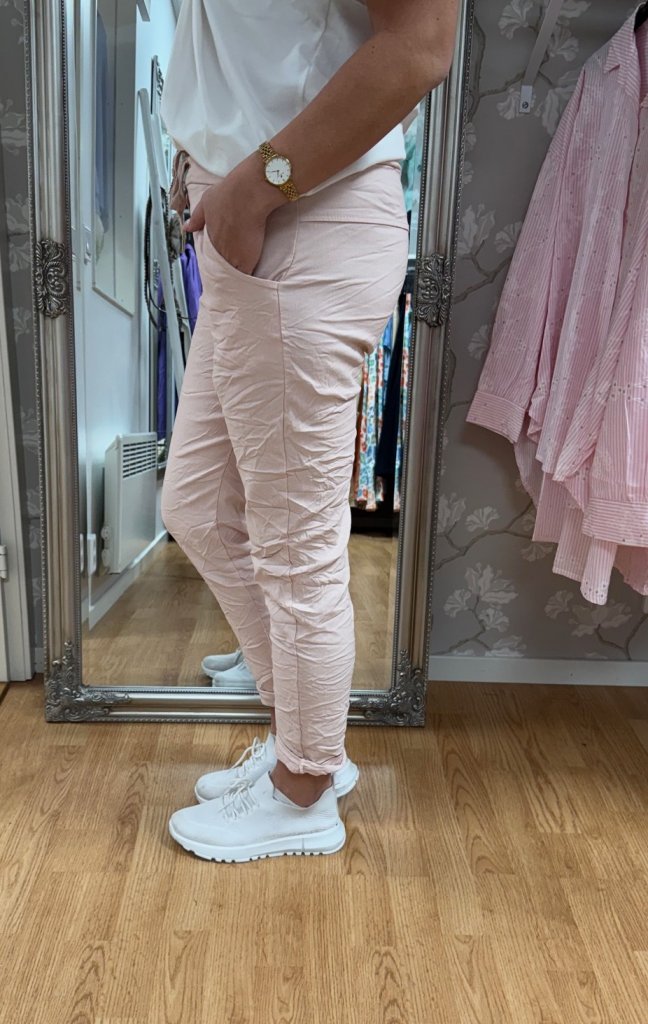 Amina - Byxor med knyt - Rosa - Nyhet