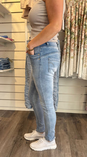 Ancii - jeans med knappmix - Ljusdenim