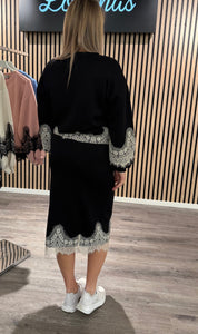 Andrea Kjol - Spets - Svart