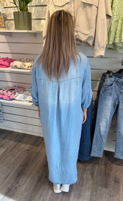 Angelica  -Jeansklänning - Ljustvätt