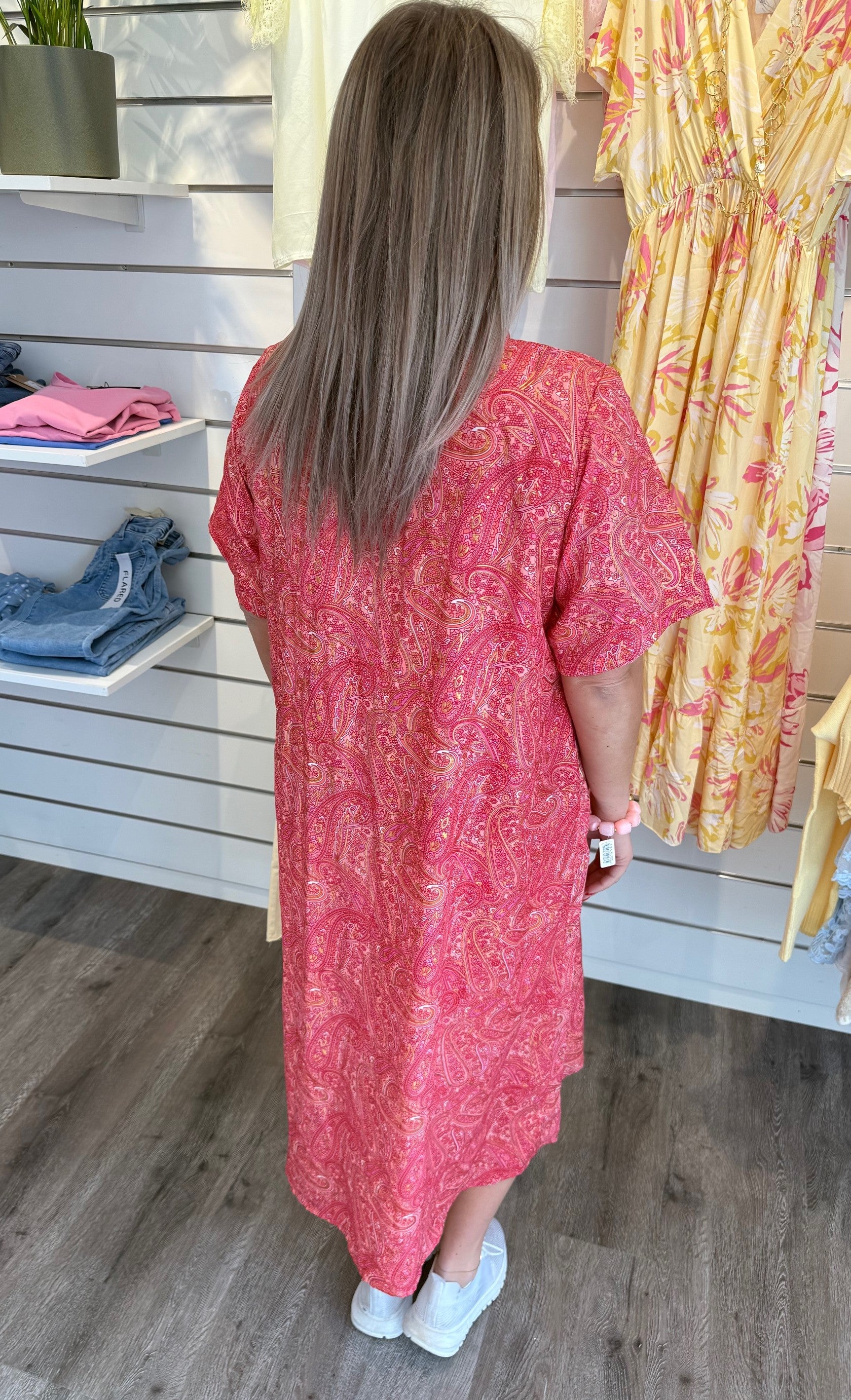 Anja Dress Paisley Fuxia