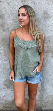 Anja - Linne - Brodyr - Khaki - Nyhet