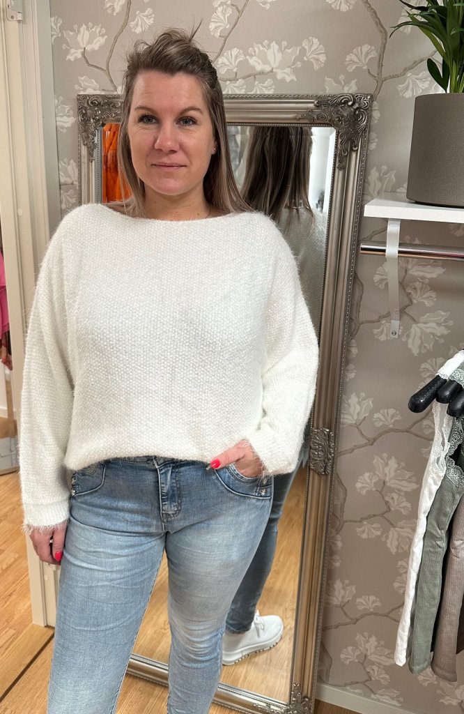 Anouk - Stickad Tröja - Cream- Nyhet