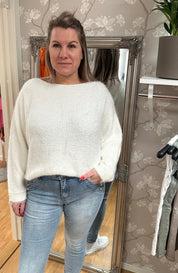 Anouk - Stickad Tröja - Cream- Nyhet