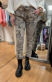 Anya - Byxor med Knyt  - Beige - Nyhet