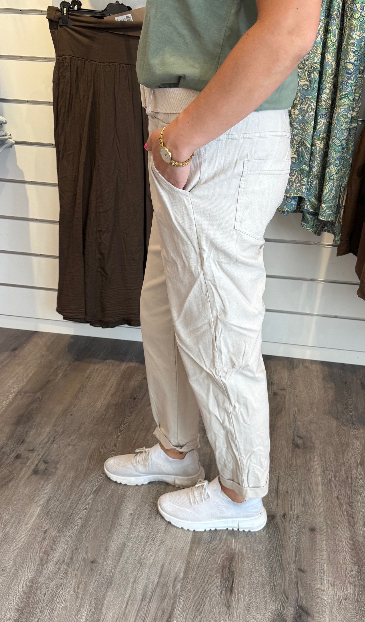 Arlinda superstretch byxor Beige