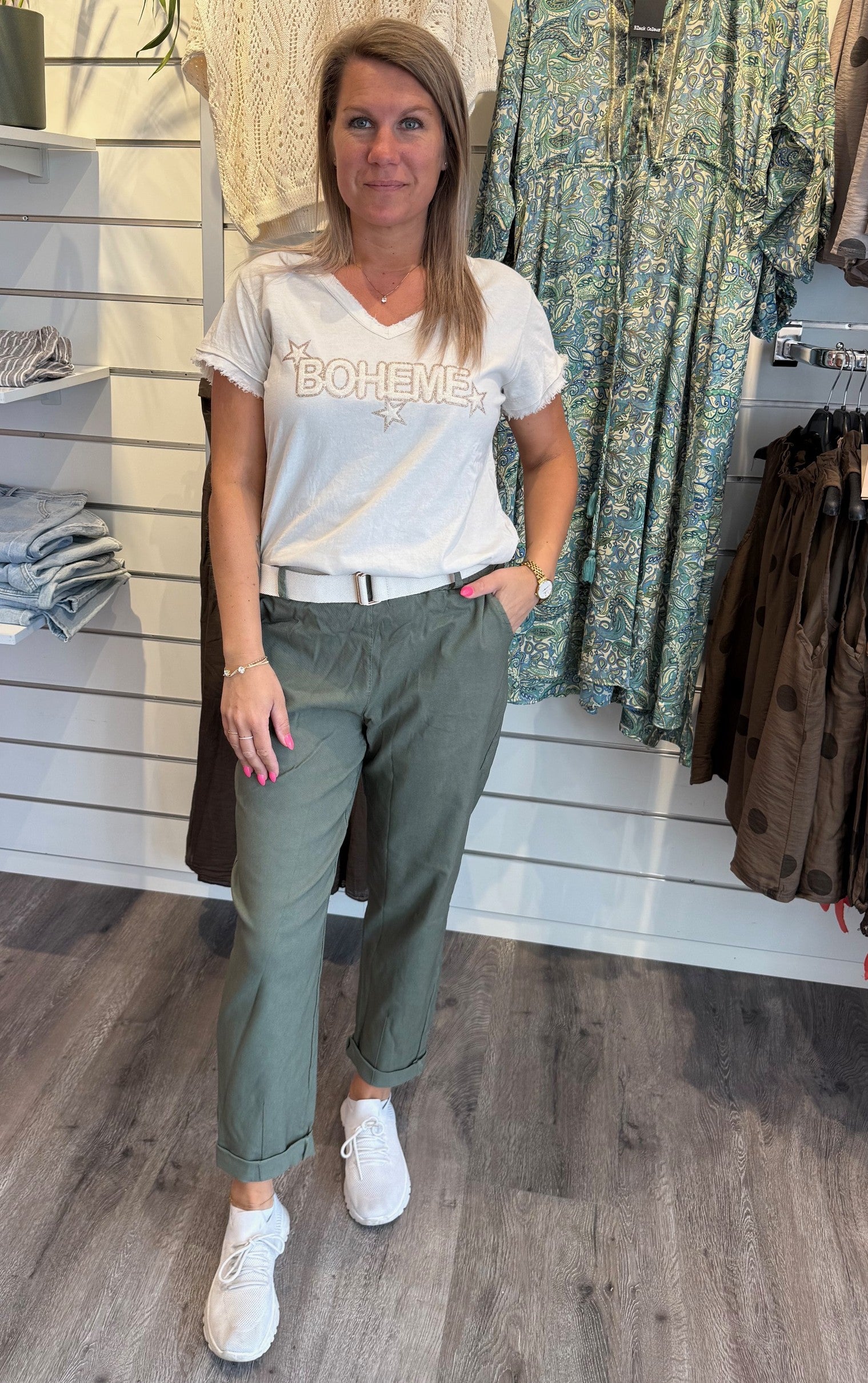Arlinda superstretch byxor Khaki