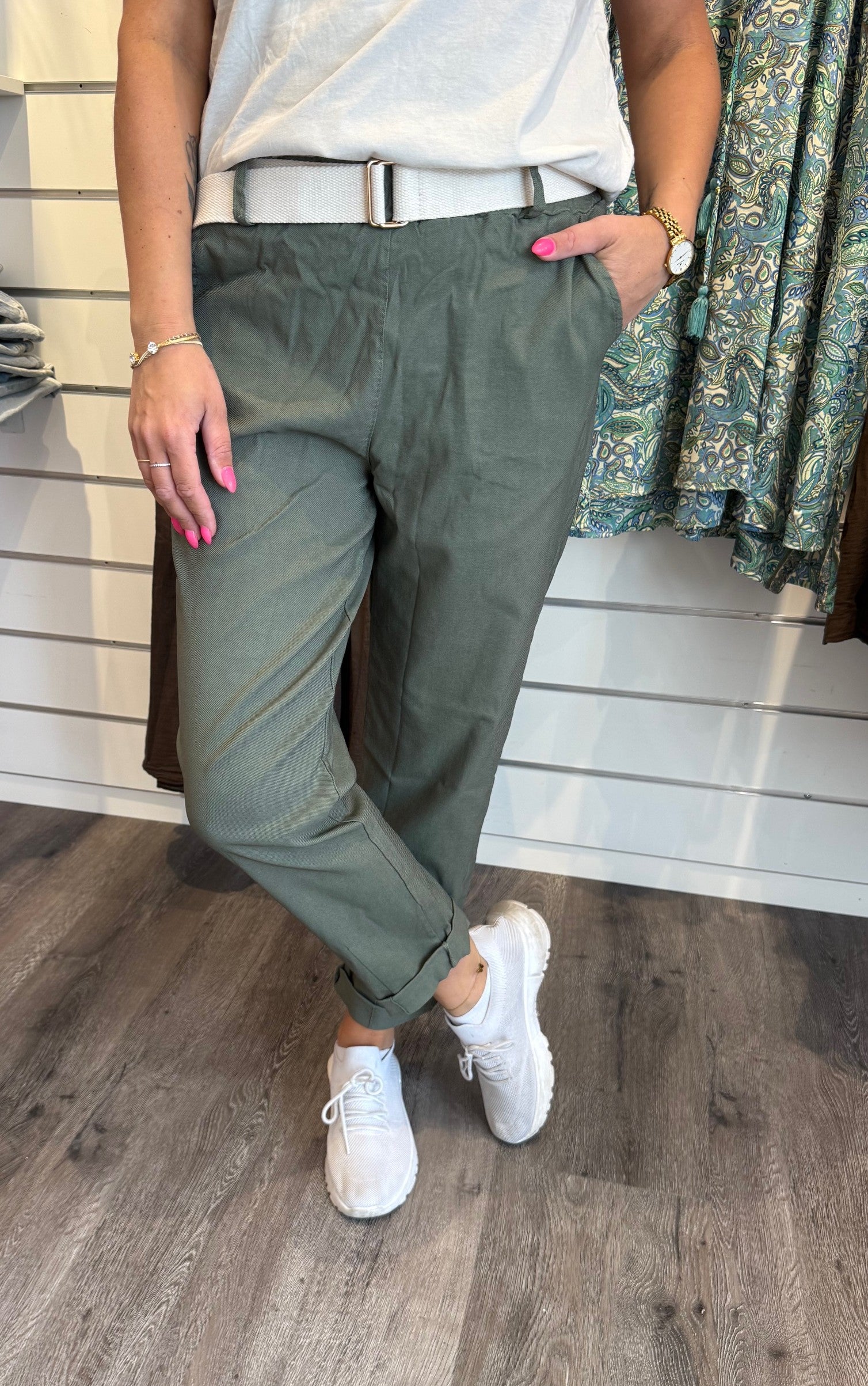 Arlinda superstretch byxor Khaki
