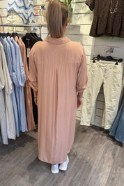 Astrid- Jeansklänning - Rosa- Nyhet